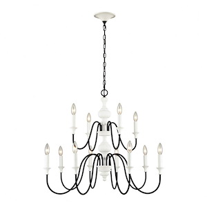Val de Loire - 12 Light Chandelier In Traditional Style-28 Inches Tall and 36 Inches Wide