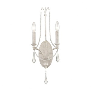 French Parlor - 2 Light Wall Sconce In Traditional Style-24 Inches Tall and 9 Inches Wide