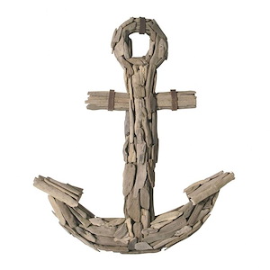 Driftwood - Transitional Style w/ Nature-Inspired/Organic inspirations - Mulberry Branch Anchor - 4 Inches tall 19 Inches wide - 873337