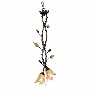 Chantilly - 2 Light Pendant-24 Inches Tall and 7 Inches Wide
