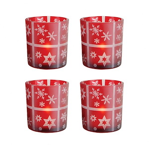Festival - Votive (Set of 4) In Traditional Style-3 Inches Tall and 2.75 Inches Wide