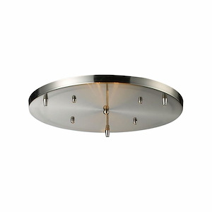 Accessory - Round Pan for 3 Light Pendant In Art Deco Style-2 Inches Tall and 18 Inches Wide