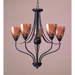 Classico - 5 Light Chandelier In Rustic Style-30 Inches Tall and 26 Inches Wide