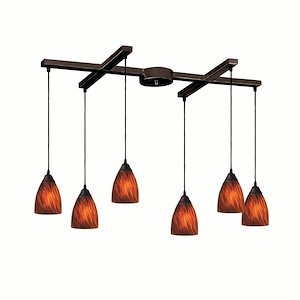 Classico - 6 Light Pendant-7 Inches Tall and 17 Inches Wide
