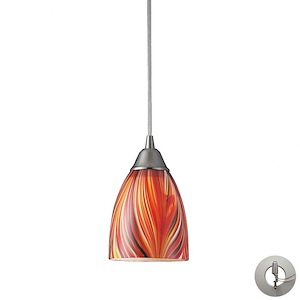 Arco Baleno - 9.5W 1 LED Mini Pendant in Transitional Style with Boho and Eclectic inspirations - 8 Inches tall and 5 inches wide