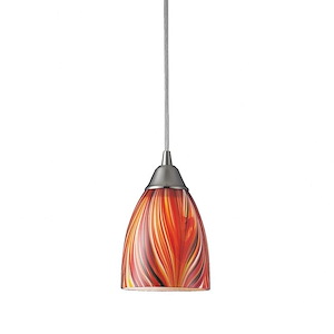 Arco Baleno - 9.5W 1 LED Mini Pendant in Transitional Style with Boho and Eclectic inspirations - 8 Inches tall and 5 inches wide