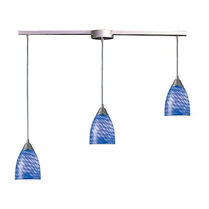 Arco Baleno - 3 Light Triangular Pendant in Transitional Style with Boho and Eclectic inspirations - 7 Inches tall and 5 inches wide - 408465