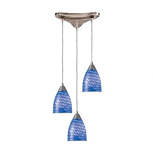 Arco Baleno - 3 Light Configurable Pendant In Coastal Style-7 Inches Tall and 10 Inches Wide