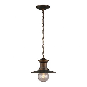 Maritime - 1 Light Pendant in Transitional Style with Vintage Charm and Rustic inspirations - 10 Inches tall and 9 inches wide