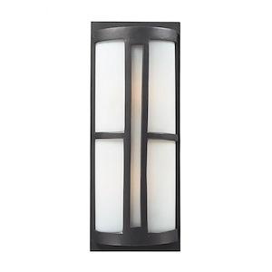 Trevot - 2 Light Outdoor Wall Mount in Modern/Contemporary Style with Art Deco and Mission inspirations - 22 Inches tall and 9 inches wide