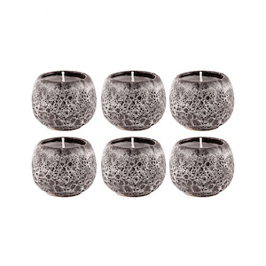 Varanasi - Votive (Set of 6) In Rustic Style-1.75 Inches Tall and 2.25 Inches Wide