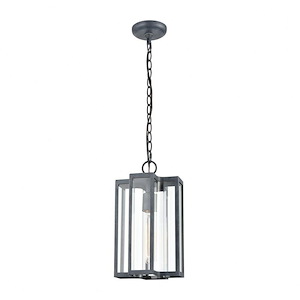 Bianca - 1 Light Outdoor Hanging Lantern in Transitional Style with Mission and Southwestern inspirations - 14 Inches tall and 8 inches wide