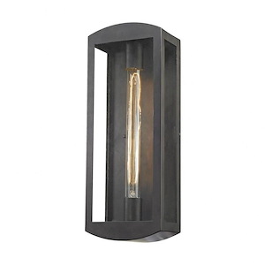 Trenton - 1 Light Outdoor Wall Lantern in Transitional Style with Country/Cottage and Southwestern inspirations - 17 Inches tall and 6 inches wide - 1208529