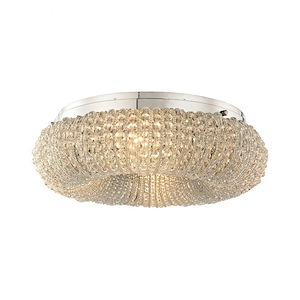 Crystal Ring - 4 Light Semi-Flush Mount in Modern/Contemporary Style with Luxe/Glam and Retro inspirations - 7 Inches tall and 13 inches wide - 521926