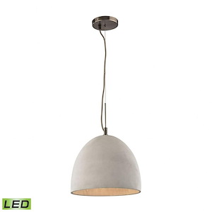 Urban Form - 9.5W 1 LED Mini Pendant in Modern/Contemporary Style with Urban and Scandinavian inspirations - 11 Inches tall and 12 inches wide - 522067