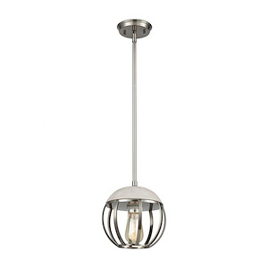 Urban Form - 1 Light Mini Pendant in Modern/Contemporary Style with Urban/Industrial and Scandinavian inspirations - 8 Inches tall and 8 inches wide - 705220