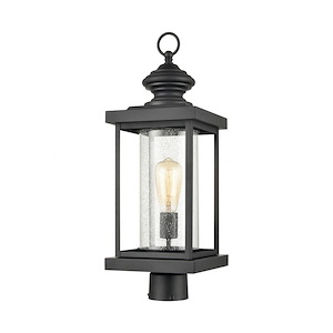Minersville - 1 Light Outdoor Post Mount in Transitional Style with Vintage Charm and Victorian inspirations - 23 Inches tall and 8 inches wide - 921455