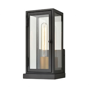 Foundation - 1 Light Outdoor Wall Sconce In Glam Style-12 Inches Tall and 6 Inches Wide