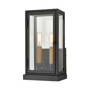 Foundation - 2 Light Outdoor Wall Sconce In Glam Style-13 Inches Tall and 7 Inches Wide