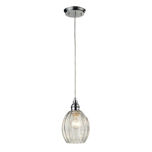 Danica - 1 Light Mini Pendant in Transitional Style with Vintage Charm and Modern Farmhouse inspirations - 10 Inches tall and 6 inches wide - 408483