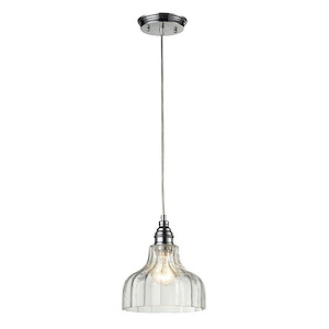 Danica - 1 Light Mini Pendant in Transitional Style with Vintage Charm and Modern Farmhouse inspirations - 9 Inches tall and 8 inches wide