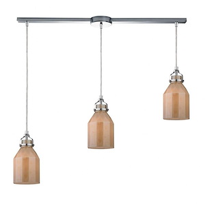 Danica - 3 Light Pendant-10 Inches Tall and 36 Inches Wide