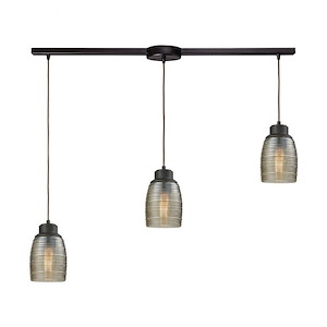 Muncie - 3 Light Configurable Pendant In Mid-Century Modern Style-8 Inches Tall and 36 Inches Wide