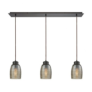 Muncie - 3 Light Configurable Pendant In Mid-Century Modern Style-8 Inches Tall and 36 Inches Wide - 1273614
