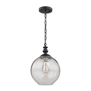 Bergen - 1 Light Mini Pendant In Modern Style-14 Inches Tall and 10 Inches Wide