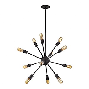 Delphine - 12 Light Chandelier in Modern/Contemporary Style with Mid-Century and Retro inspirations - 27 Inches tall and 27 inches wide - 459446
