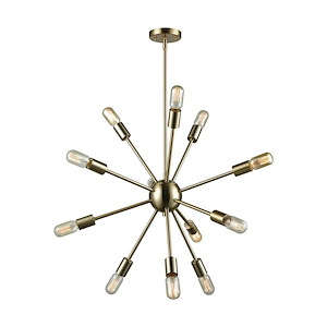 Delphine - 12 Light Chandelier in Modern/Contemporary Style with Mid-Century and Retro inspirations - 27 Inches tall and 27 inches wide