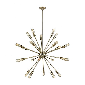 Delphine - Twenty-4 Light Chandelier in Modern/Contemporary Style with Mid-Century and Retro inspirations - 36 Inches tall and 36 inches wide