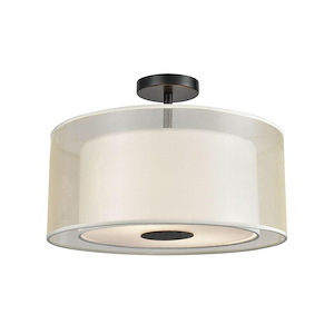 Ashland - 2 Light Semi-Flush Mount in Modern/Contemporary Style with Art Deco and Luxe/Glam inspirations - 11 Inches tall and 16 inches wide - 705207