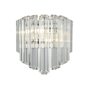 Carrington - 2 Light Wall Sconce in Modern/Contemporary Style with Art Deco and Luxe/Glam inspirations - 11 Inches tall and 11 inches wide