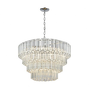 Carrington - 7 Light Chandelier in Modern/Contemporary Style with Art Deco and Luxe/Glam inspirations - 19 Inches tall and 26 inches wide