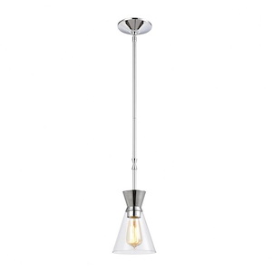 Modley - 1 Light Mini Pendant in Modern/Contemporary Style with Mid-Century and Retro inspirations - 13 Inches tall and 6 inches wide
