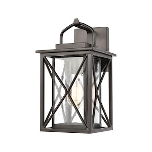 Carriage Light - 1 Light Outdoor Wall Sconce In Traditional Style-13 Inches Tall and 7 Inches Wide