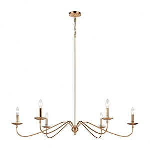 Wellsley - 6 Light Island in Traditional Style with French Country and Vintage Charm inspirations - 39 Inches tall and 47 inches wide