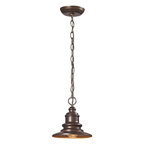 Marina - 9.5W 1 LED Outdoor Pendant in Traditional Style with Vintage Charm and Country/Cottage inspirations - 9 Inches tall and 8 inches wide - 749908