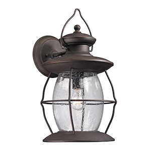 Village Lantern - 1 Light Outdoor Wall Lantern in Traditional Style with Southwestern and Country inspirations - 18 Inches tall and 9 inches wide - 421849