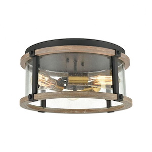 Geringer - 3 Light Flush Mount in Transitional Style with Country/Cottage and Modern Farmhouse inspirations - 7 Inches tall and 15 inches wide - 921378