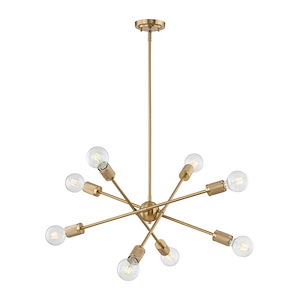 Module - 8 Light Chandelier In Modern Style-18 Inches Tall and 22 Inches Wide