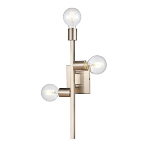 Attune - 3 Light Wall Sconce In Modern Style-19 Inches Tall and 5 Inches Wide