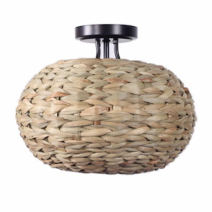 Cove - 1 Light Semi-Flush Mount-10.5 Inches Tall and 13.75 Inches Wide