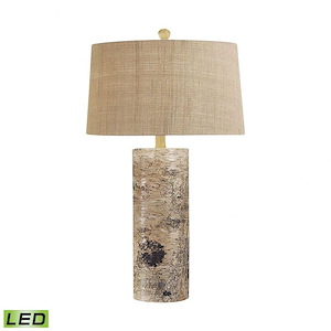Aspen Bark - Transitional Style w/ Rustic inspirations - Bark and Metal 9.5W 1 LED Table Lamp - 30 Inches tall 16 Inches wide - 872686