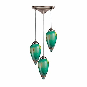 Lacrima - 3 Light Chandelier-14 Inches Tall and 10 Inches Wide