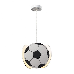 Novelty - 1 Light Soccer Pendant-11 Inches Tall and 11 Inches Wide