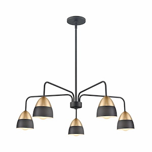 Milla - 5 Light Chandelier In Modern Style-13.75 Inches Tall and 32 Inches Wide - 1284842