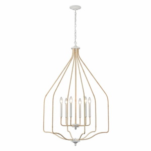 Breezeway - 6 Light Pendant In Coastal Style-44.25 Inches Tall and 27.75 Inches Wide