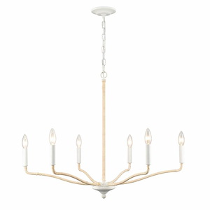 Breezeway - 6 Light Chandelier In Coastal Style-24.5 Inches Tall and 30 Inches Wide